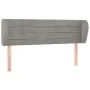 Light gray velvet headboard 147x23x78/88 cm by vidaXL, Headboards and footboards - Ref: Foro24-3117332, Price: 64,41 €, Disco...