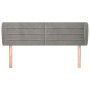 Cabecero de terciopelo gris claro 147x23x78/88 cm de vidaXL, Cabeceros y pies de cama - Ref: Foro24-3117332, Precio: 62,81 €,...