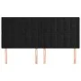 Cabeceros 4 unidades de terciopelo negro 100x5x78/88 cm de vidaXL, Cabeceros y pies de cama - Ref: Foro24-3116834, Precio: 11...