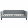 Sofá cama con colchón tela gris claro 90x190 cm
