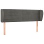 Kopfteil aus dunkelgrauem Samt, 147 x 23 x 78/88 cm von vidaXL, Kopf- und Fußteile - Ref: Foro24-3117333, Preis: 65,63 €, Rab...