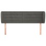 Kopfteil aus dunkelgrauem Samt, 147 x 23 x 78/88 cm von vidaXL, Kopf- und Fußteile - Ref: Foro24-3117333, Preis: 65,63 €, Rab...