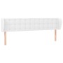 White synthetic leather headboard 203x23x78/88 cm by vidaXL, Headboards and footboards - Ref: Foro24-3117253, Price: 72,99 €,...