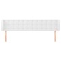 White synthetic leather headboard 203x23x78/88 cm by vidaXL, Headboards and footboards - Ref: Foro24-3117253, Price: 72,99 €,...