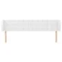 White synthetic leather headboard 203x23x78/88 cm by vidaXL, Headboards and footboards - Ref: Foro24-3117253, Price: 71,96 €,...