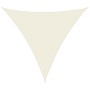 Toldo de vela triangular tela Oxford color crema 4x4x4 m