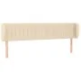 Cream fabric headboard 183x23x78/88 cm by vidaXL, Headboards and footboards - Ref: Foro24-3117401, Price: 90,21 €, Discount: %