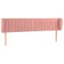 Cabecero de terciopelo rosa 163x23x78/88 cm de vidaXL, Cabeceros y pies de cama - Ref: Foro24-3117441, Precio: 64,28 €, Descu...