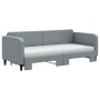 Sofá cama nido con colchón tela gris claro 80x200 cm