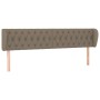 Taupe gray fabric headboard 203x23x78/88 cm by vidaXL, Headboards and footboards - Ref: Foro24-3117506, Price: 97,50 €, Disco...
