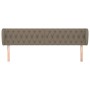 Taupe gray fabric headboard 203x23x78/88 cm by vidaXL, Headboards and footboards - Ref: Foro24-3117506, Price: 97,50 €, Disco...