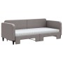 Sofá cama nido con colchón tela gris taupe 80x200 cm
