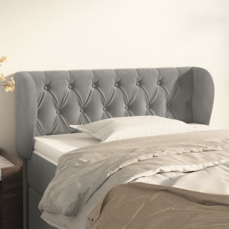 Hellgraues Samtkopfteil 93x23x78/88 cm von vidaXL, Kopf- und Fußteile - Ref: Foro24-3117516, Preis: 65,53 €, Rabatt: %