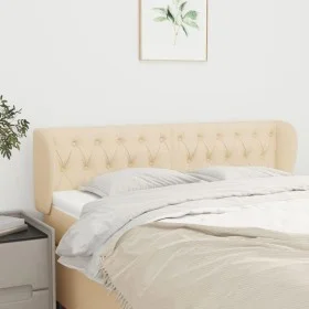 Cream fabric headboard 163x23x78/88 cm by vidaXL, Headboards and footboards - Ref: Foro24-3117491, Price: 98,77 €, Discount: %