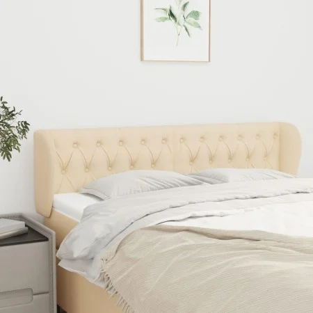 Kopfteil aus cremefarbenem Stoff, 163 x 23 x 78/88 cm von vidaXL, Kopf- und Fußteile - Ref: Foro24-3117491, Preis: 98,77 €, R...