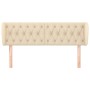 Cabecero de tela color crema 163x23x78/88 cm de vidaXL, Cabeceros y pies de cama - Ref: Foro24-3117491, Precio: 101,87 €, Des...