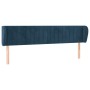 Dunkelblaues Samtkopfteil 203x23x78/88 cm von vidaXL, Kopf- und Fußteile - Ref: Foro24-3117452, Preis: 78,67 €, Rabatt: %