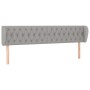 Cabecero de tela gris claro 203x23x78/88 cm de vidaXL, Cabeceros y pies de cama - Ref: Foro24-3117502, Precio: 74,04 €, Descu...