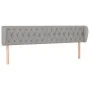 Cabecero de tela gris claro 203x23x78/88 cm de vidaXL, Cabeceros y pies de cama - Ref: Foro24-3117502, Precio: 75,03 €, Descu...