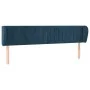 Cabecero de terciopelo azul oscuro 183x23x78/88 cm de vidaXL, Cabeceros y pies de cama - Ref: Foro24-3117446, Precio: 84,39 €...