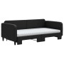 Sofá cama nido con colchón tela negro 100x200 cm