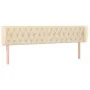 Kopfteil aus cremefarbenem Stoff, 203 x 23 x 78/88 cm von vidaXL, Kopf- und Fußteile - Ref: Foro24-3117507, Preis: 95,00 €, R...
