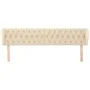 Cabecero de tela color crema 203x23x78/88 cm de vidaXL, Cabeceros y pies de cama - Ref: Foro24-3117507, Precio: 94,96 €, Desc...