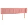 Cabecero de terciopelo rosa 183x23x78/88 cm de vidaXL, Cabeceros y pies de cama - Ref: Foro24-3117447, Precio: 66,67 €, Descu...