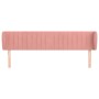 Cabecero de terciopelo rosa 183x23x78/88 cm de vidaXL, Cabeceros y pies de cama - Ref: Foro24-3117447, Precio: 67,76 €, Descu...