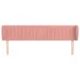 Cabecero de terciopelo rosa 183x23x78/88 cm de vidaXL, Cabeceros y pies de cama - Ref: Foro24-3117447, Precio: 66,67 €, Descu...