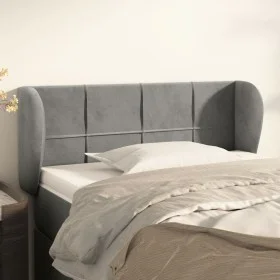 Cabecero de terciopelo gris claro 103x23x78/88 cm de vidaXL, Cabeceros y pies de cama - Ref: Foro24-3117186, Precio: 54,07 €,...