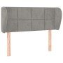 Hellgraues Samtkopfteil 103x23x78/88 cm von vidaXL, Kopf- und Fußteile - Ref: Foro24-3117186, Preis: 56,56 €, Rabatt: %