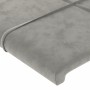Hellgraues Samtkopfteil 103x23x78/88 cm von vidaXL, Kopf- und Fußteile - Ref: Foro24-3117186, Preis: 56,56 €, Rabatt: %