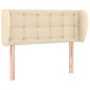 Cream fabric headboard 93x23x78/88 cm by vidaXL, Headboards and footboards - Ref: Foro24-3117565, Price: 55,84 €, Discount: %