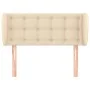 Cream fabric headboard 93x23x78/88 cm by vidaXL, Headboards and footboards - Ref: Foro24-3117565, Price: 55,84 €, Discount: %