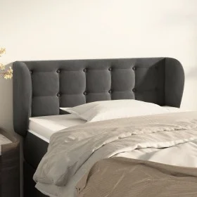 Kopfteil aus dunkelgrauem Samt, 93 x 23 x 78/88 cm von vidaXL, Kopf- und Fußteile - Ref: Foro24-3117615, Preis: 61,23 €, Raba...