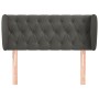 Kopfteil aus dunkelgrauem Samt, 93 x 23 x 78/88 cm von vidaXL, Kopf- und Fußteile - Ref: Foro24-3117517, Preis: 67,97 €, Raba...