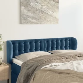 Dunkelblaues Samtkopfteil 147x23x78/88 cm von vidaXL, Kopf- und Fußteile - Ref: Foro24-3117630, Preis: 70,72 €, Rabatt: %