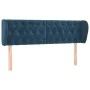 Dark blue velvet headboard 147x23x78/88 cm by vidaXL, Headboards and footboards - Ref: Foro24-3117532, Price: 80,95 €, Discou...