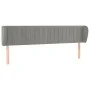 Cabecero de terciopelo gris claro 203x23x78/88 cm de vidaXL, Cabeceros y pies de cama - Ref: Foro24-3117448, Precio: 85,92 €,...