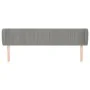 Cabecero de terciopelo gris claro 203x23x78/88 cm de vidaXL, Cabeceros y pies de cama - Ref: Foro24-3117448, Precio: 85,92 €,...
