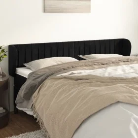 Kopfteil aus schwarzem Samt, 163 x 23 x 78/88 cm von vidaXL, Kopf- und Fußteile - Ref: Foro24-3117438, Preis: 77,34 €, Rabatt: %