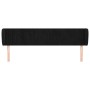 Cabecero de terciopelo negro 163x23x78/88 cm de vidaXL, Cabeceros y pies de cama - Ref: Foro24-3117438, Precio: 67,59 €, Desc...