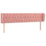 Cabecero de terciopelo rosa 183x23x78/88 cm de vidaXL, Cabeceros y pies de cama - Ref: Foro24-3117545, Precio: 80,28 €, Descu...