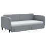 Sofá cama nido con cajones tela gris claro 80x200 cm
