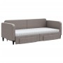 Sofá cama nido con cajones tela gris taupe 80x200 cm