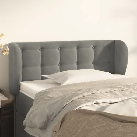 Hellgraues Samtkopfteil 103x23x78/88 cm von vidaXL, Kopf- und Fußteile - Ref: Foro24-3117620, Preis: 56,72 €, Rabatt: %