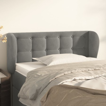Light gray velvet headboard 103x23x78/88 cm by vidaXL, Headboards and footboards - Ref: Foro24-3117620, Price: 57,86 €, Disco...