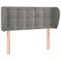 Hellgraues Samtkopfteil 103x23x78/88 cm von vidaXL, Kopf- und Fußteile - Ref: Foro24-3117620, Preis: 56,72 €, Rabatt: %