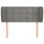 Hellgraues Samtkopfteil 103x23x78/88 cm von vidaXL, Kopf- und Fußteile - Ref: Foro24-3117620, Preis: 56,72 €, Rabatt: %